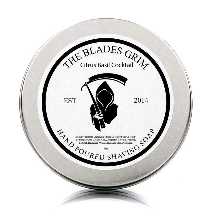 Citrus Basil Cocktail - The Blades Grim 3" Shave Soap-