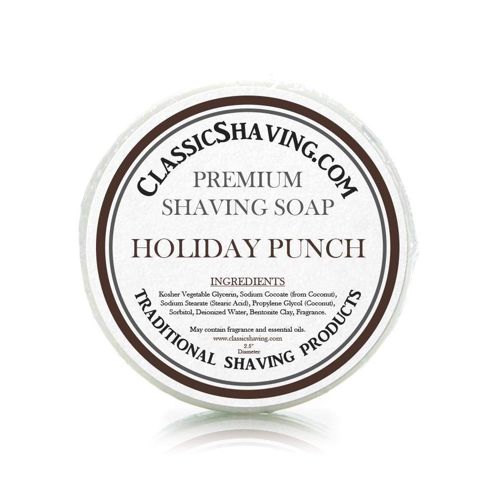 Holiday Punch Scent - Classic Shaving Mug Soap - 2.5" Regular Size-