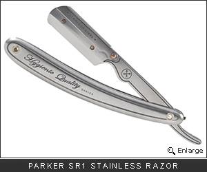 Parker SR1 Stainless Steel Straight Edge Razor — Classic Shaving