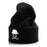 Straight Razor Black Beanie With Logo