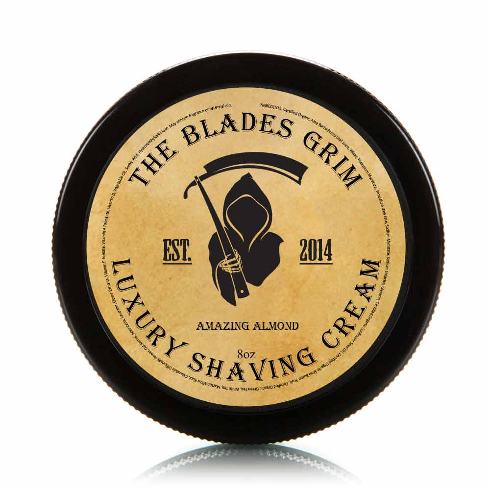 Amazing Almond - The Blades Grim 8 oz Luxury Shaving Cream