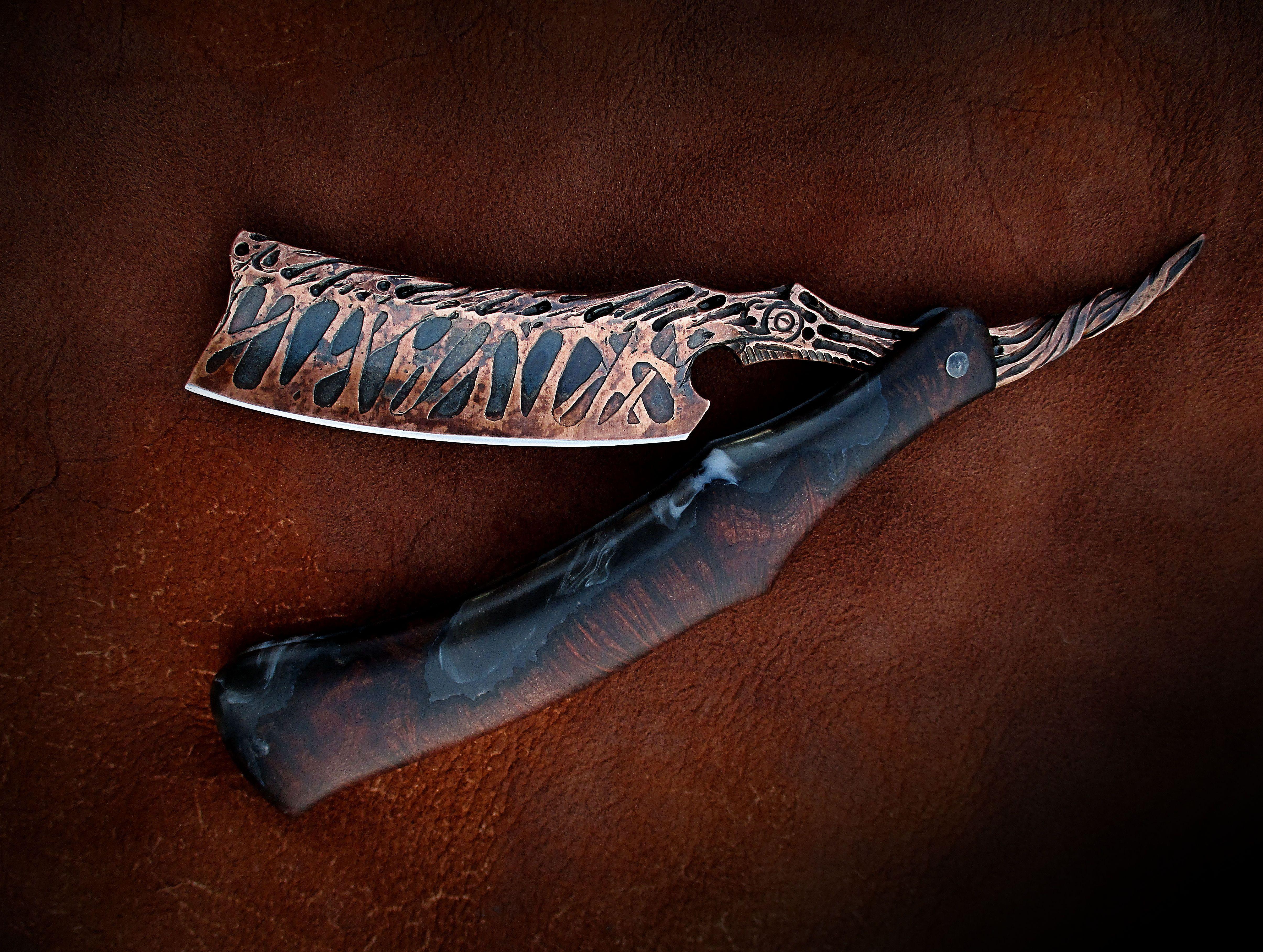 Dylan Farnham Copper Plated Straight Razor — Classic Shaving