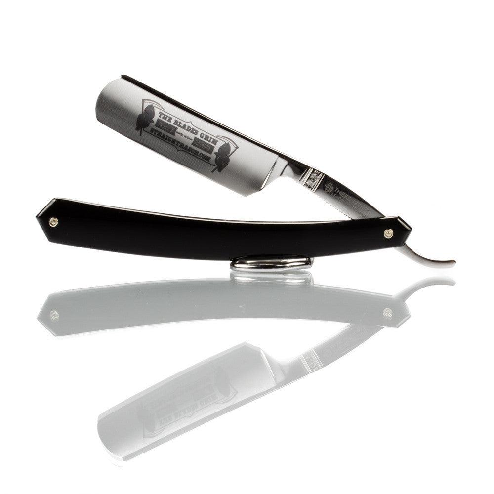 Thiers Issard - The Blades Grim 6/8" Straight Razor - Black Acrylic Scales