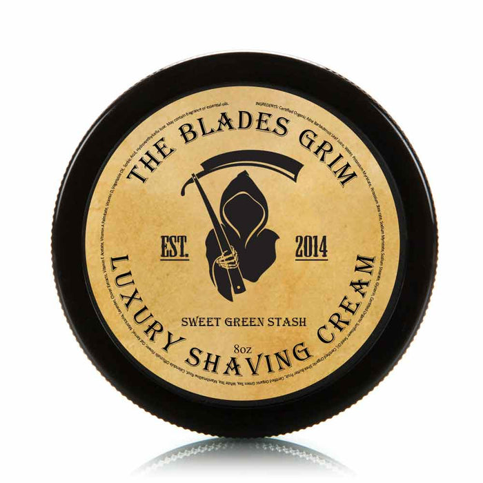 Sweet Green Stash - The Blades Grim 8 oz Luxury Shaving Cream