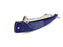 ALEX JACQUES CUSTOM 7/8" RAZOR - WITH RING and BLUE G10 SCALES-