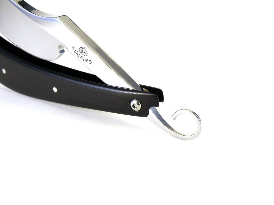 ALEX JACQUES CUSTOM 8/8" "SMILE" RAZOR - WITH Black G10 Scales-