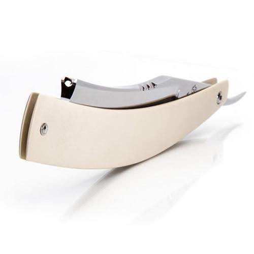 Alex Jacques Custom Smiling Crown Faux Ivory Straight Razor-