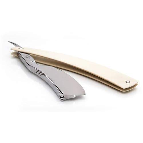 Alex Jacques Custom Smiling Crown Faux Ivory Straight Razor-