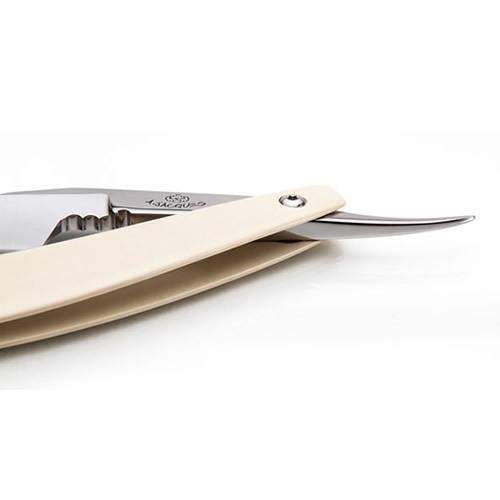 Alex Jacques Custom Smiling Crown Faux Ivory Straight Razor-