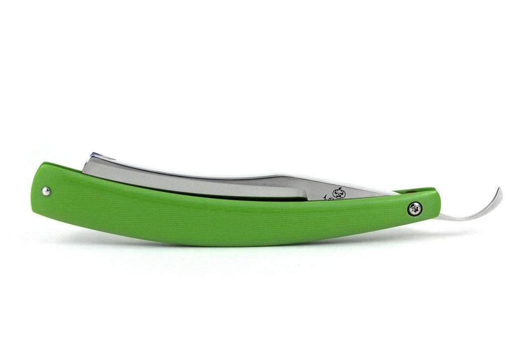 Alex Jacques "Production Style" 7/8" Razor With Green G10 Scales-