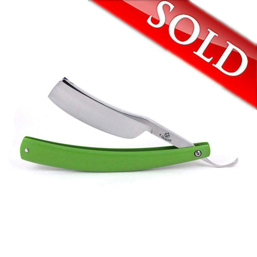 Alex Jacques "Production Style" 7/8" Razor With Green G10 Scales-