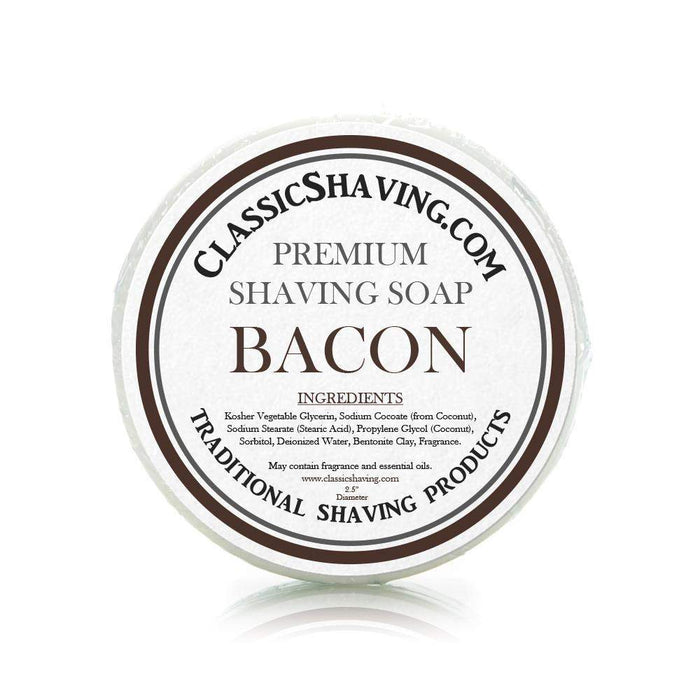 Bacon Scent - Classic Shaving Mug Soap - 2.5" Regular Size-