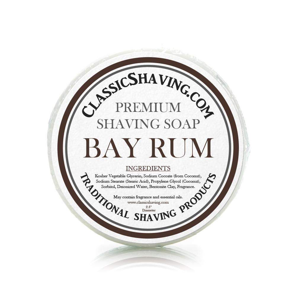 Bay Rum Scent - Classic Shaving Mug Soap - 2.5" Regular Size-