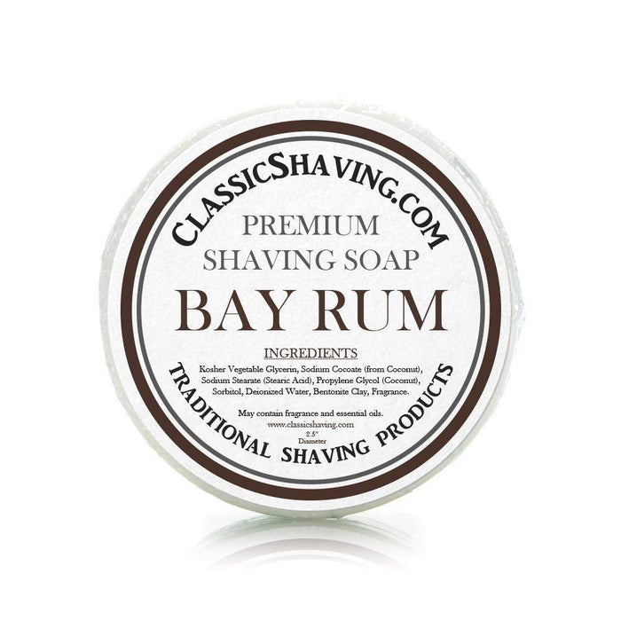 Bay Rum Scent - Classic Shaving Mug Soap - 2.5" Regular Size-