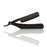 Black Grim Dollar Straight Razor In Black Stainless Scales-