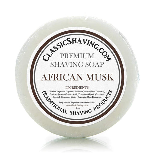 Classic Shaving Mug Soap - 3" African Musk-