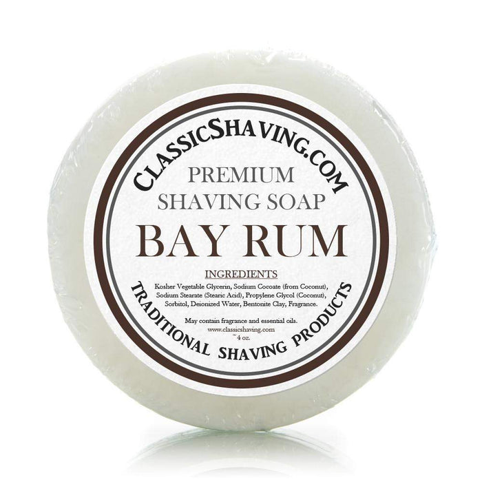 Classic Shaving Mug Soap - 3" Bay Rum-