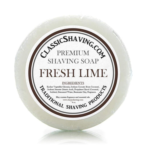 Classic Shaving Mug Soap - 3" Fresh Lime-