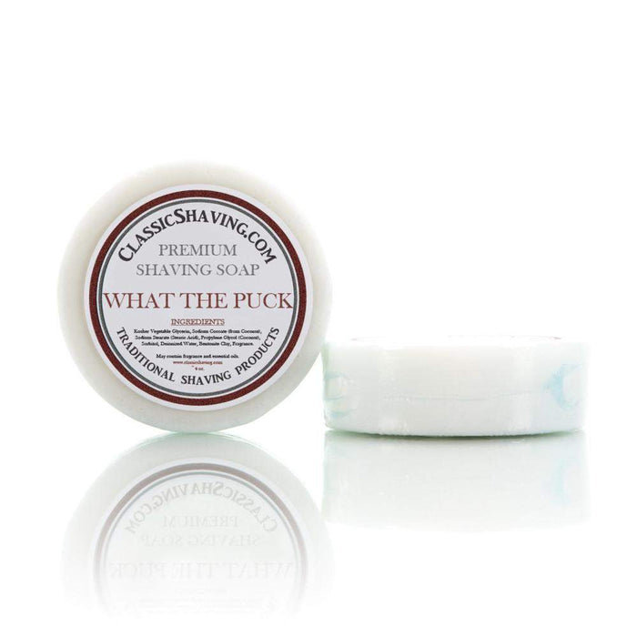 Classic Shaving Mug Soap - 3" Large - "What The Puck"-