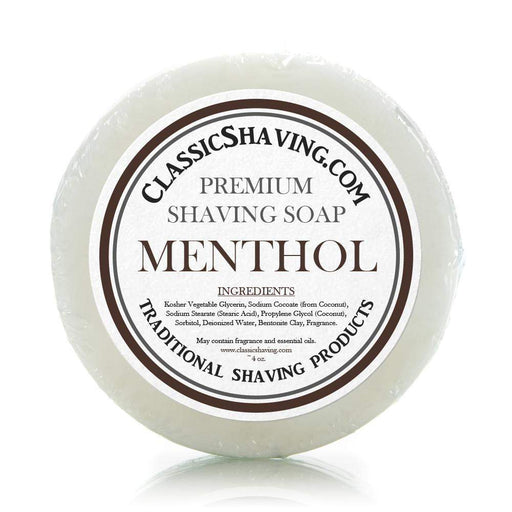 Classic Shaving Mug Soap - 3" Menthol-