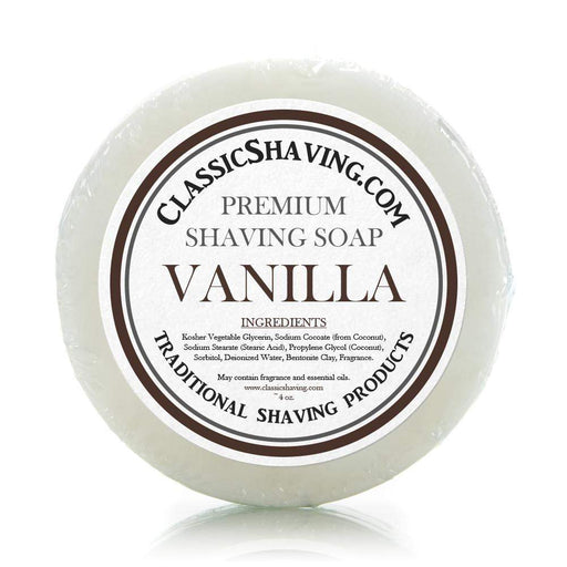 Classic Shaving Mug Soap - 3" Vanilla-
