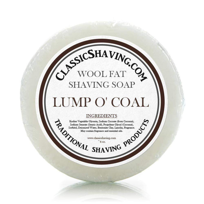 Classic Shaving Wool Fat Shaving Soap - 3" Lump o' Coal-