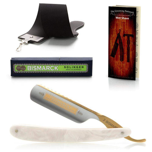 DOVO 6/8 Bismarck Straight Razor, Pearlex Scales-
