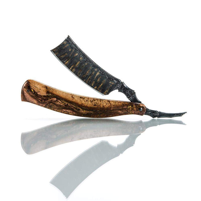 Dylan Farnham Custom Skeletal Walrus Tusk Straight Razor-