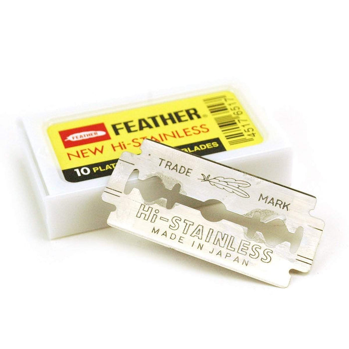 Feather Hi Stainless Platinum Double-Edge Blades 10 Pack-