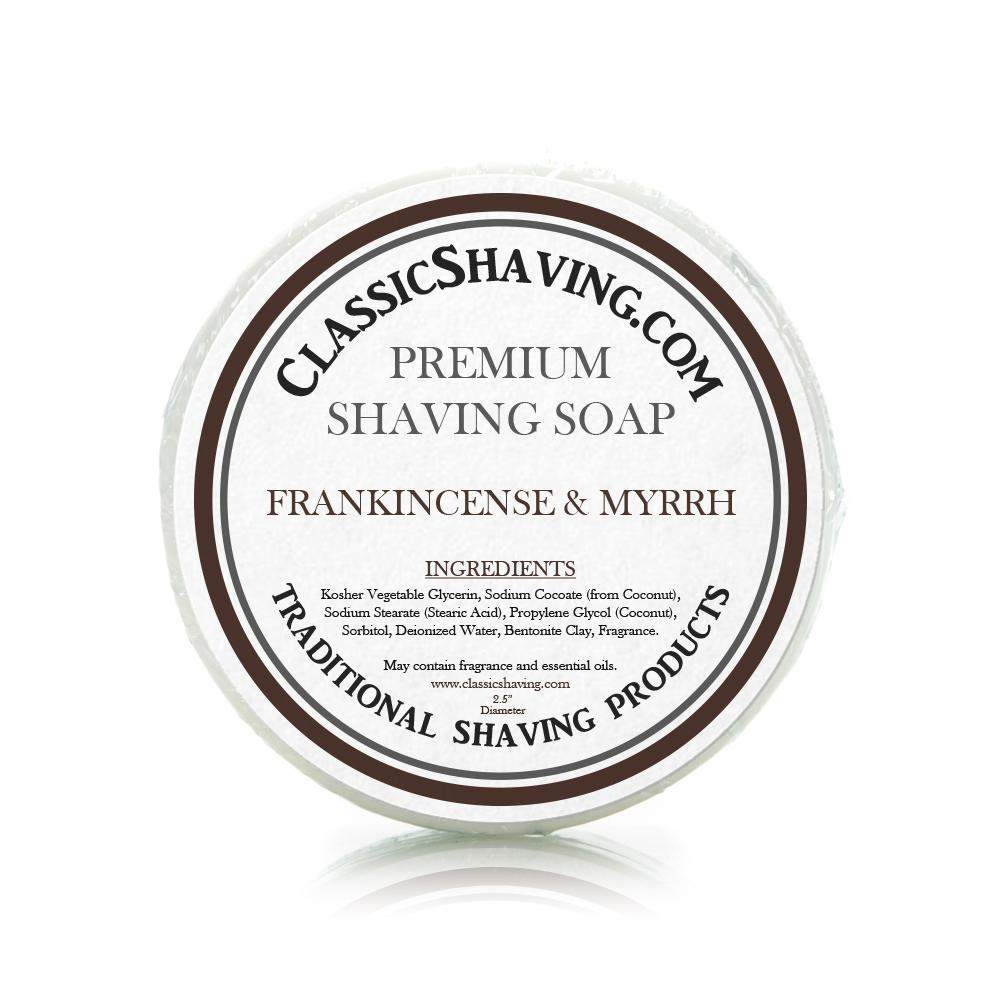 Frankincense & Myrrh Scent - Classic Shaving Mug Soap - 2.5" Regular Size-
