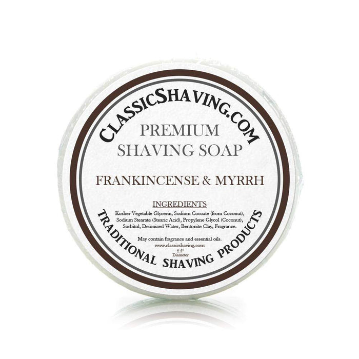 Frankincense & Myrrh Scent - Classic Shaving Mug Soap - 2.5" Regular Size-