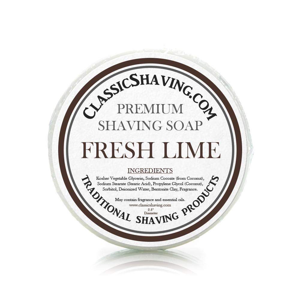 Fresh Lime Scent - Classic Shaving Mug Soap - 2.5" Regular Size-
