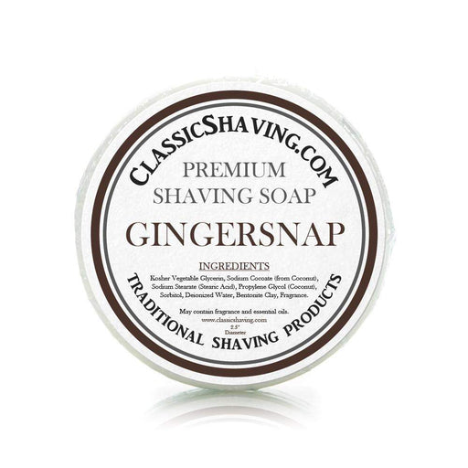 Gingersnap Scent - Classic Shaving Mug Soap - 2.5" Regular Size-