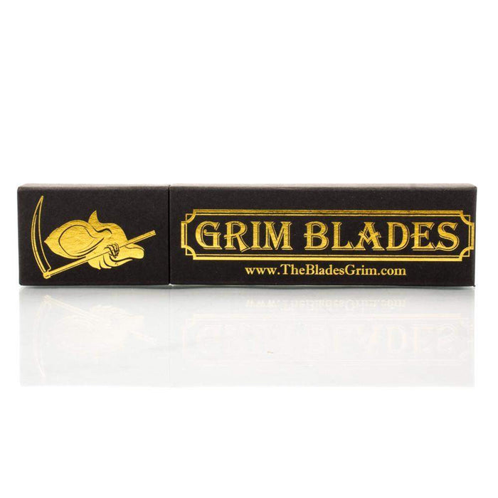 Square Razorblade Grim Blades Square Tip Straight Razor In Exotic Rosewood Scales and ...