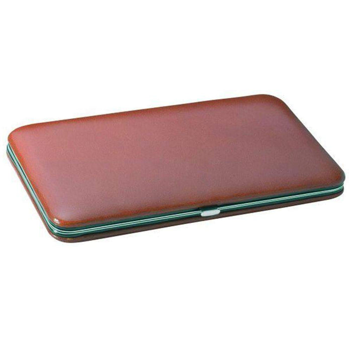 Hard-Sided Leather Case for Two Razors-