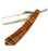 Harner 11/16 CPM154 SS Quarter-Hollow Ground Razor, with decorative spinework and curly koa scales-