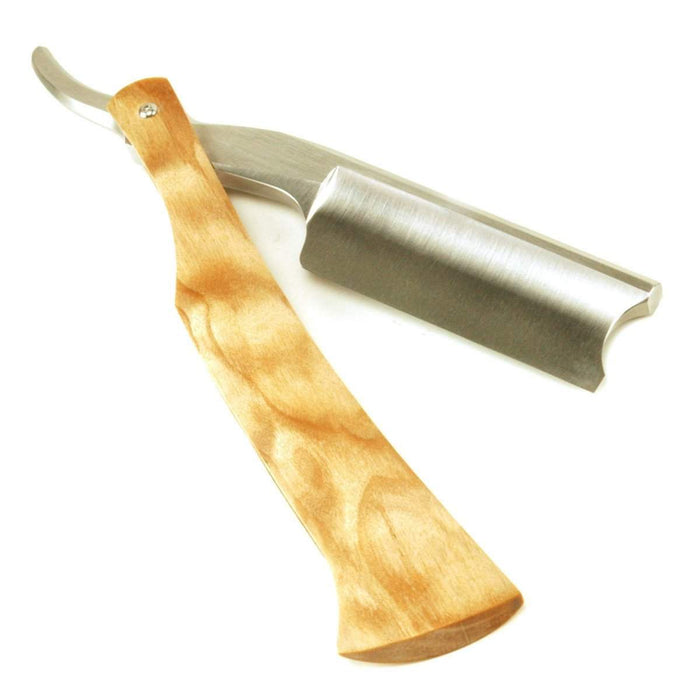 Harner 15/16 XHP Full-hollow Barber's Notch Razor, with quilted maple scales-