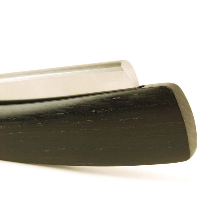 Harner 15/16 XHP Half-hollow Round Point Razor, with 5,460 year old bog oak scales-