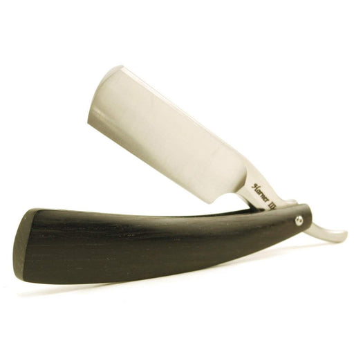 Harner 15/16 XHP Half-hollow Round Point Razor, with 5,460 year old bog oak scales-