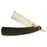 Harner 7/8 CPM154 SS Full-Hollow Ground Razor, with decorative spinework and 5,460 yr. old bog oak scales-