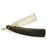 Harner 7/8 CPM154 SS Full-Hollow Ground Razor, with decorative spinework and 5,460 yr. old bog oak scales-
