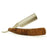 Harner 7/8 Full-Hollow B52 Carbon Steel Razor, with Maple Burl scales-