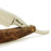Harner 7/8 Full-Hollow B52 Carbon Steel Razor, with Maple Burl scales-
