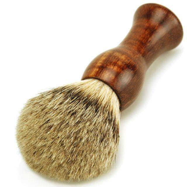 Harner 7/8 Stainless Steel, Quarter Hollow Ground, Curly Koa Scales w/ Matching Silvertip Badger Brush-