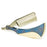 Harner 7/8 XHP Full-Hollow Ground Razor, with titanium scales and ivory paper micarta spacer-