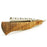 Harner 7/8 XHP Full-hollow Round Point Razor, with decorative spinework and curly koa scales-