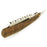Harner 7/8 XHP Half-hollow Barber's Notch Razor, with decorative spinework and claro walnut scales-