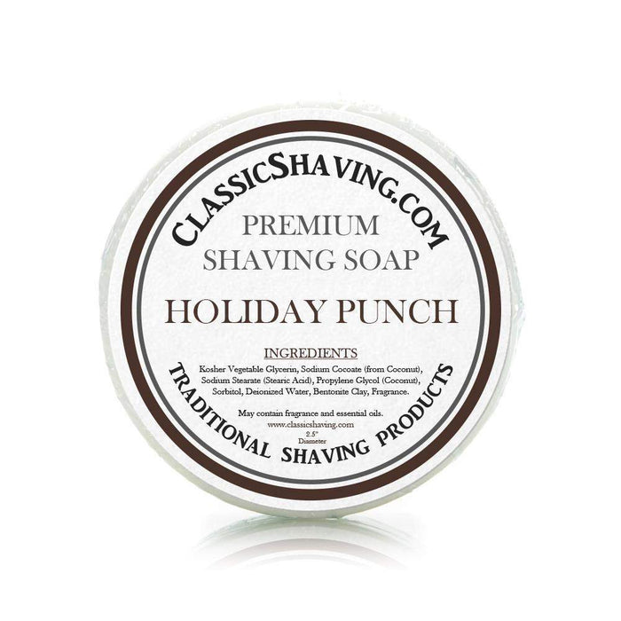 Holiday Punch Scent - Classic Shaving Mug Soap - 2.5" Regular Size-