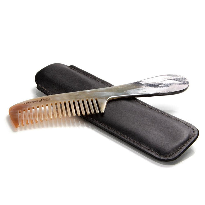 Natural Horn Large Dresser Comb w/Handle #7875