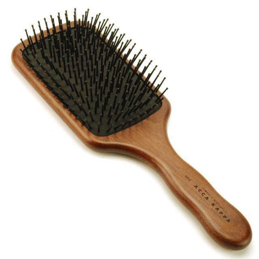 Large Paddle Hardwood Hair Brush w/ Heat Resistant Pins-